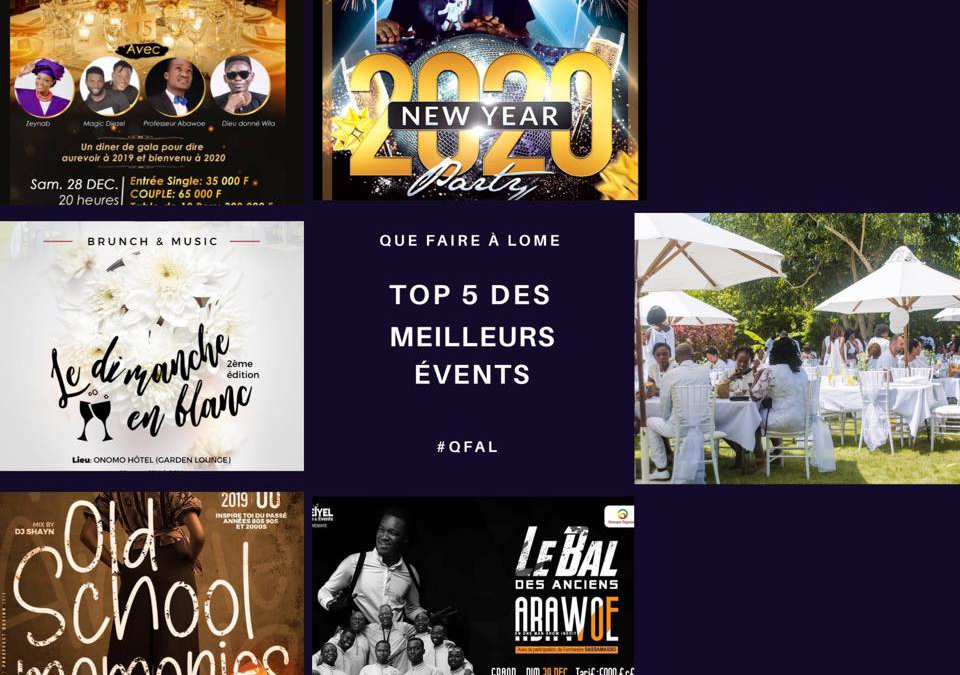 TOP 5 EVENT FIN D’ANNEE 2019